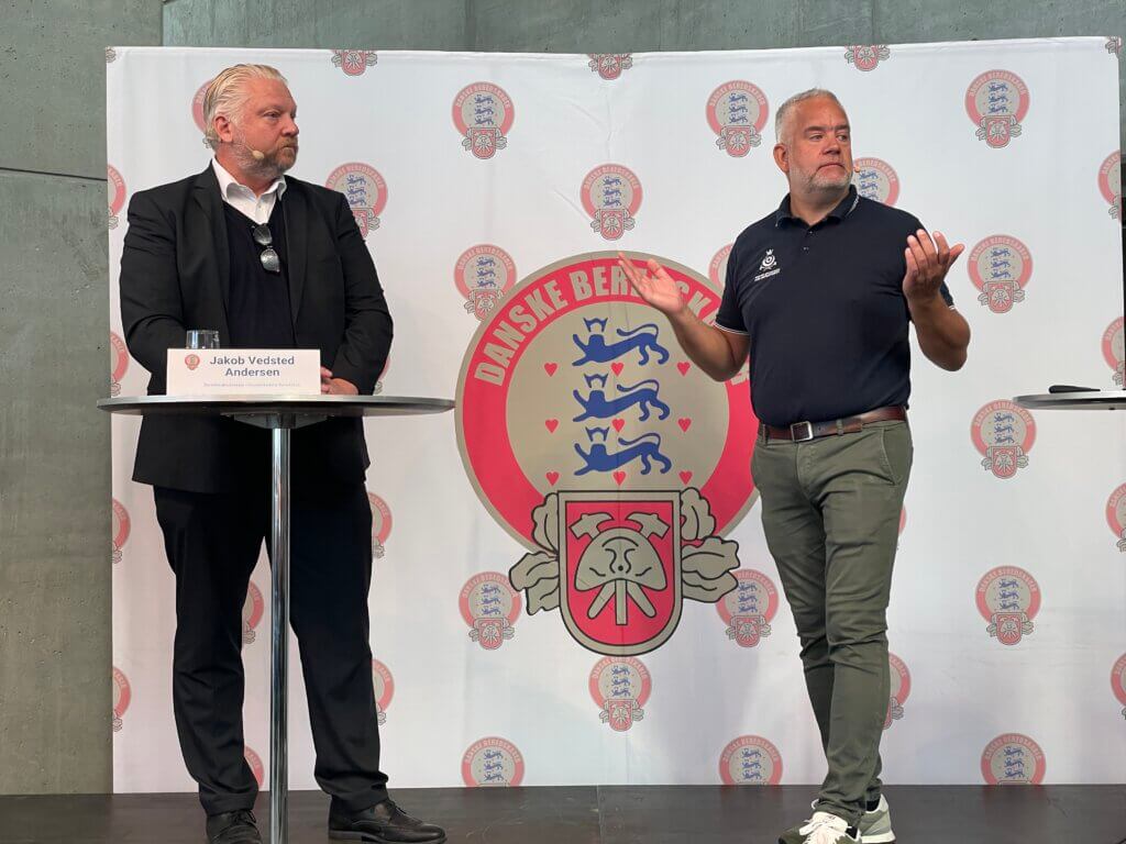 Jakob Vedsted Andersen og Tim Ole Simonsen fortalte om Hovedstadens Beredskabs håndtering af Branden i Børsen.